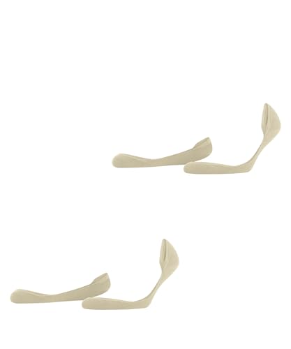 ESPRIT Damen Füßlinge Solid Low Double Pack W In Baumwolle unsichtbar einfarbig 2 Paar, Beige Cream 4011, 39-42 von ESPRIT