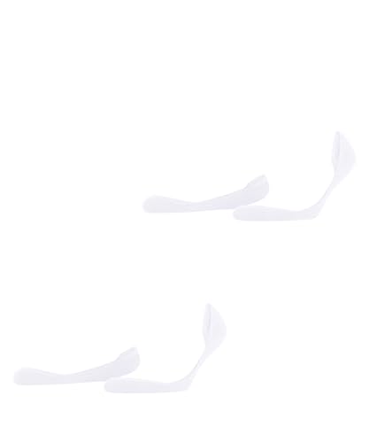 ESPRIT Damen Füßlinge Solid Low Double Pack W In Baumwolle unsichtbar einfarbig 2 Paar, Weiß White 2000, 35-38 von ESPRIT