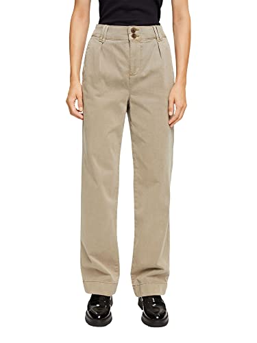 ESPRIT Damen Hose 072ee1b328, Pale Khaki, 32W / 30L von ESPRIT