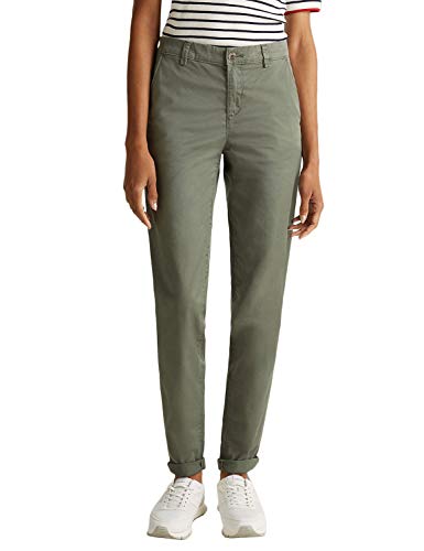 ESPRIT Damen Hose 990ee1b329, 350/Khaki Green, 34W / 32L von ESPRIT