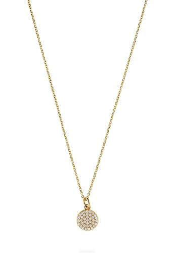 ESPRIT Damen-Kette 925er Silber 38 Zirkonia One Size Gelbgold 32023007 von ESPRIT