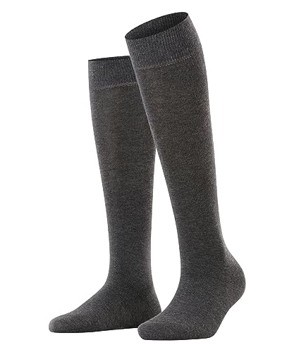 ESPRIT Damen Kniestrümpfe Basic Pure Biologische Baumwolle lang einfarbig 1 Paar, Grau (Anthracite Melange 3080), 35-38 von ESPRIT