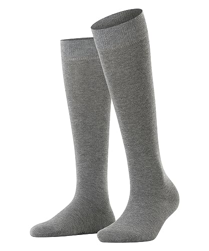 ESPRIT Damen Kniestrümpfe Basic Pure W KH Baumwolle mit Komfortbund 1 Paar, Grau (Light Grey Melange 3390) neu - umweltfreundlich, 35-38 von ESPRIT