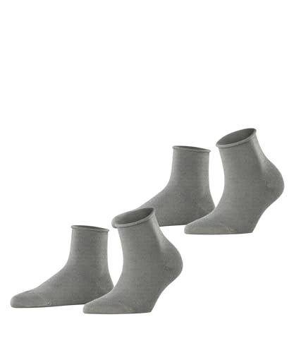 ESPRIT Damen Kurzsocken Basic Pure 2-Pack W SSO Baumwolle einfarbig 2 Paar, Grau (Light Grey 3400), 35-38 von ESPRIT