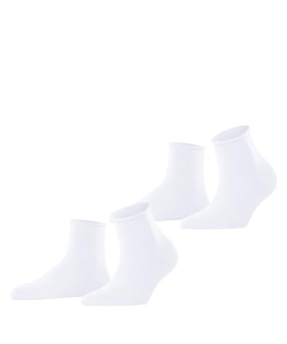 ESPRIT Damen Socken Basic Pure Multipack W Sso Baumwolle einfarbig 2 Paar, Weiß White 2000, 35-38 von ESPRIT