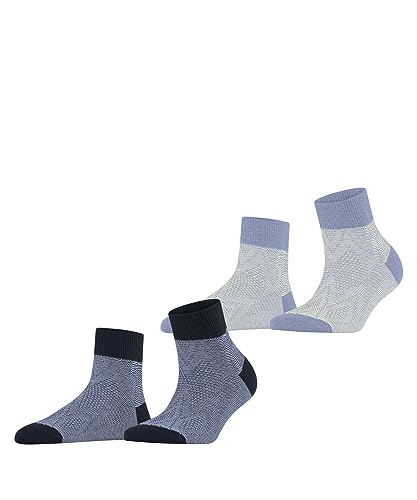 ESPRIT Damen Kurzsocken Cable Stitch 2-Pack Biologische Baumwolle gemustert 2 Paar, Mehrfarbig (Sortiment 0040), 35-38 von ESPRIT