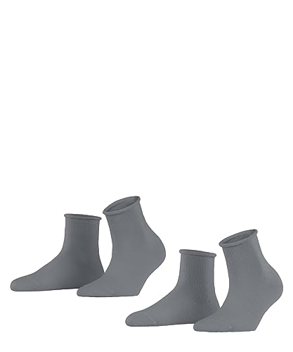 ESPRIT Damen Kurzsocken Cozy Dot 2-Pack Schurwolle einfarbig 2 Paar, Grau (Hematite 3240), 39-42 von ESPRIT