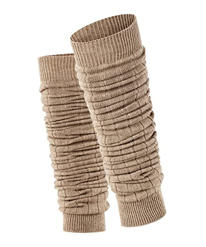 ESPRIT Damen Stulpen Rib W LW Wolle dick gemustert 1 Paar, Braun (Nutmeg Melange 5410), Einheitsgröße von ESPRIT