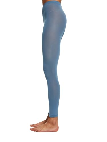 ESPRIT Damen Leggings Cotton W Le Baumwolle einfarbig 1 Stück, Blau Lavender 6410, 36-38 von ESPRIT