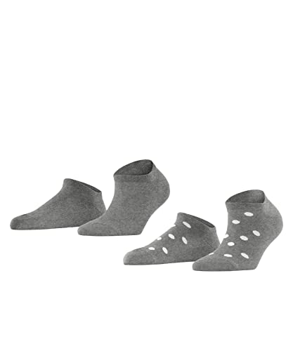 ESPRIT Damen Sneakersocken Mesh Dot 2-Pack W SN Baumwolle kurz gemustert 2 Paar, Grau (Light Grey 3410), 35-38 von ESPRIT