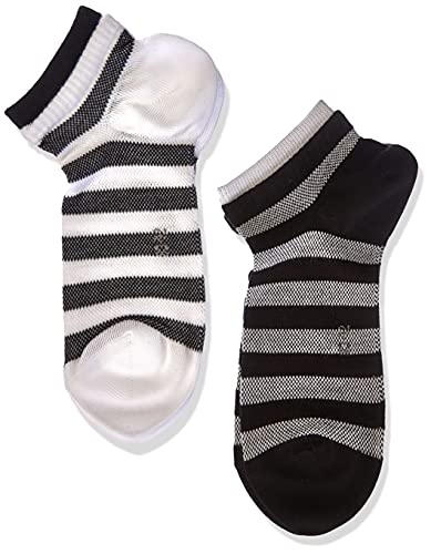 ESPRIT Damen Sneakersocken Mesh Stripe 2-Pack, Biologische Baumwolle, 2 Paar, Mehrfarbig (Sortiment 10), 39-42 von FALKE