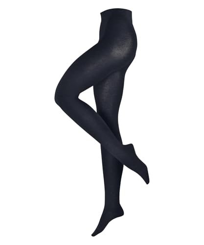 ESPRIT Damen Strumpfhose Plain W Ti Baumwolle Wolle einfarbig 1 Stück, Blau Space Blue 6116, 38-40 von ESPRIT