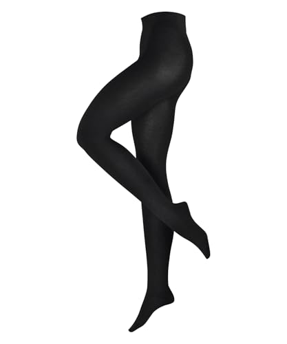 ESPRIT Damen Strumpfhose Plain W Ti Baumwolle Wolle einfarbig 1 Stück, Schwarz Black 3000, 42-44 von ESPRIT