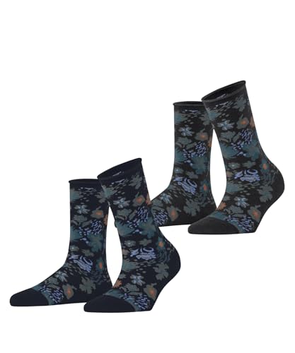 ESPRIT Damen Primrose 2-Pack W SO Baumwolle Gemustert 2 Paar Socken, Mehrfarbig (Sortiment 0040), 39-42 (2er Pack) von ESPRIT