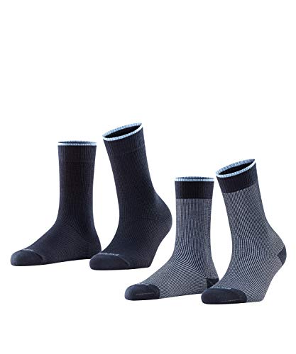 ESPRIT Damen Refined Piqué 2-Pack W SO Hausschuh-Socken, Blau (Marine 6120), 39-42 (2er Pack) von ESPRIT