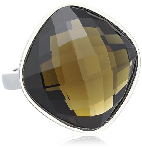 ESPRIT Damen-Ring Edelstahl rhodiniert Glas Glaskristall Impressive Brown braun Gr.50 (15.9) ESRG11568E160 von ESPRIT
