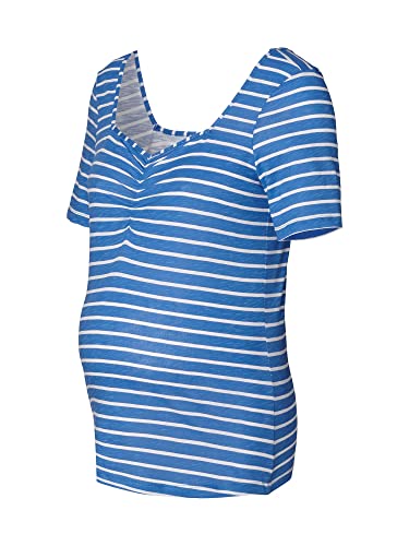 ESPRIT Damen Short Sleeve Stripe T-Shirt, Blau-454, XS von ESPRIT