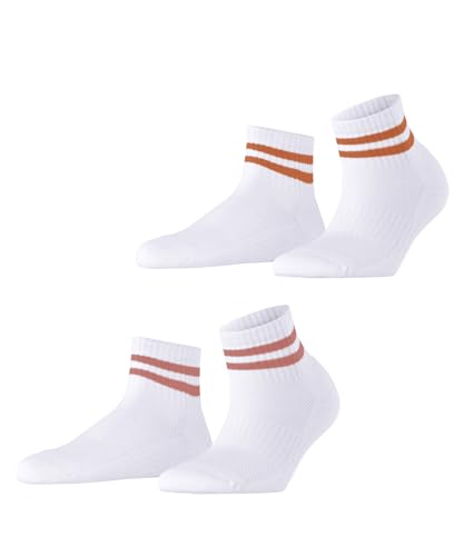 ESPRIT Damen Sneakersocken Active Tennis Multipack W Sn Baumwolle kurz gemustert 2 Paar, Weiß White 2000, 39-42 von ESPRIT