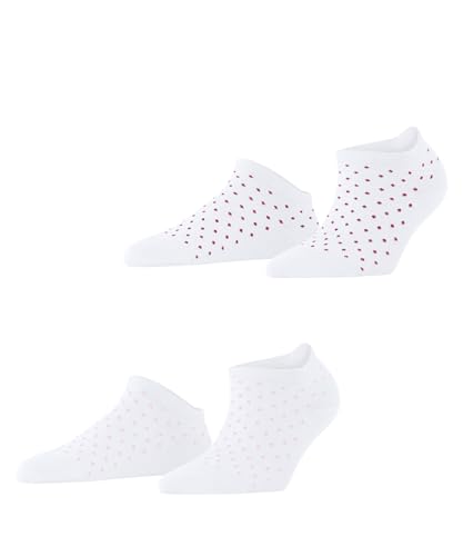 ESPRIT Damen Sneakersocken Fine Dot Multipack W Sn Baumwolle kurz gemustert 2 Paar, Weiß Off-White 2010, 35-38 von ESPRIT