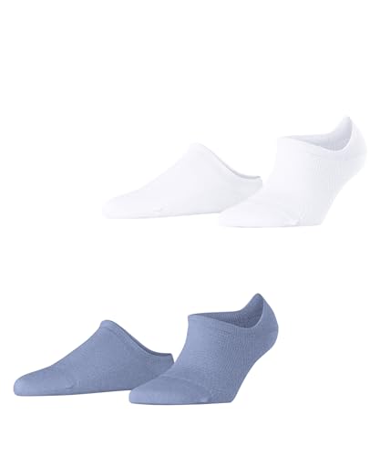 ESPRIT Damen Sneakersocken Fine Rhomb Multipack W Sn Baumwolle kurz gemustert 2 Paar, Mehrfarbig Weiß Blau 0030, 39-42 von ESPRIT