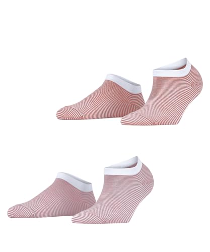 ESPRIT Damen Sneakersocken Fine Stripe Multipack W Sn Baumwolle kurz gemustert 2 Paar, Mehrfarbig Pink Red 0200, 39-42 ESPRIT Damen Sneakersocken Fine Stripe Multipack W Sn Baumwolle kurz gemustert 2 Paar, Mehrfarbig Pink Red 0200, 39-42 von ESPRIT