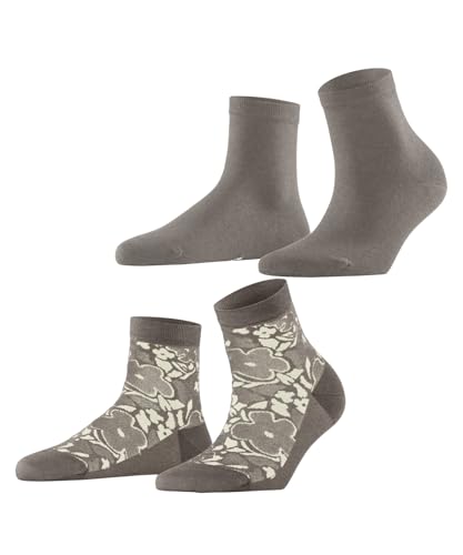 ESPRIT Damen Sneakersocken Geranium Multipack W Sso Baumwolle kurz gemustert 2 Paar, Grau Grey Mix 0020, 35-38 von ESPRIT