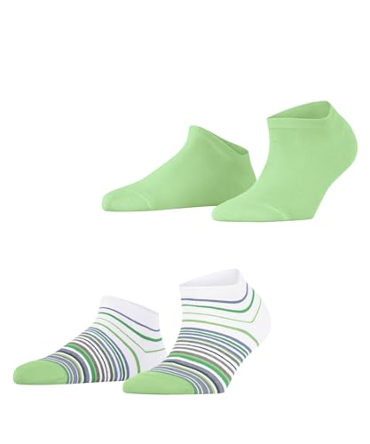 ESPRIT Damen Multi Stripe 2-Pack W SN Baumwolle kurz einfarbig 2 Paar Sneakersocken, Weiß (Offwhite 2030), 39-42 (2er Pack) von ESPRIT