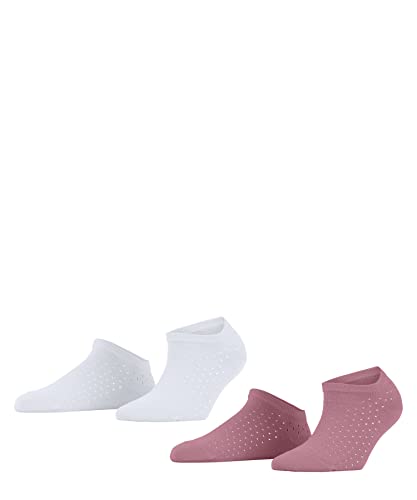 ESPRIT Damen Sneakersocken Small Dot 2-Pack W SN Baumwolle kurz gemustert 2 Paar, Mehrfarbig (Sortiment 0010), 35-38 von ESPRIT