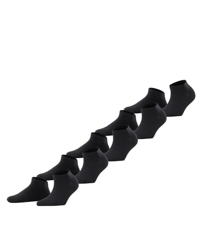 ESPRIT Damen Sneakersocken Solid 5-Pack W SN Baumwolle kurz einfarbig 5 Paar, Schwarz (Black 3000), 36-41 von ESPRIT