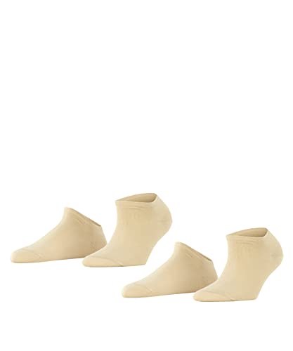 ESPRIT Damen Sneakersocken Uni 2-Pack W SN Baumwolle kurz einfarbig 2 Paar, Beige (Cream 4011), 39-42 von ESPRIT