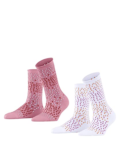 ESPRIT Damen Socken Asbtract Dot 2-Pack W SO Baumwolle gemustert 2 Paar, Mehrfarbig (Sortiment 0020), 39-42 von ESPRIT