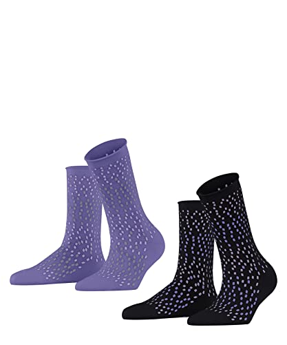 ESPRIT Damen Socken Asbtract Dot 2-Pack W SO Baumwolle gemustert 2 Paar, Mehrfarbig (Sortiment 0050), 35-38 von ESPRIT