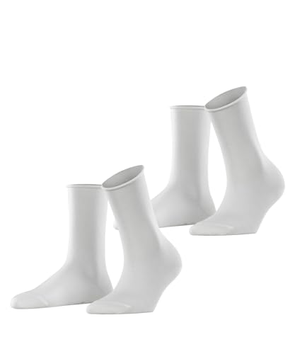 ESPRIT Damen Socken Basic Pure 2-Pack W SO Baumwolle einfarbig 2 Paar, Weiß (White 2000), 35-38 von ESPRIT