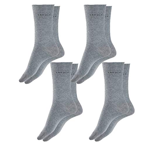ESPRIT Damen Socken Basic Pure 4er Pack, Größe:39-42, Farbe:Light Greymel. (3390) von ESPRIT