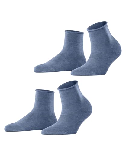 ESPRIT Damen Socken Basic Pure Multipack W Sso Baumwolle einfarbig 2 Paar, Blau Jeans 6458, 35-38 von ESPRIT
