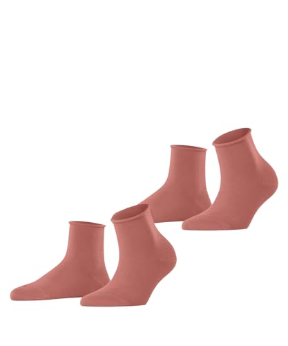 ESPRIT Damen Socken Basic Pure Multipack W Sso Baumwolle einfarbig 2 Paar, Rosa Peach 8796, 35-38 von ESPRIT