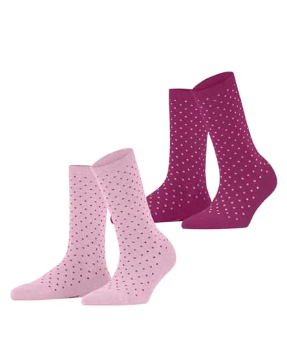 ESPRIT Damen Socken Fine Dot 2-Pack W SO Baumwolle gemustert 2 Paar, Mehrfarbig (Sortiment 0020), 35-38 von ESPRIT