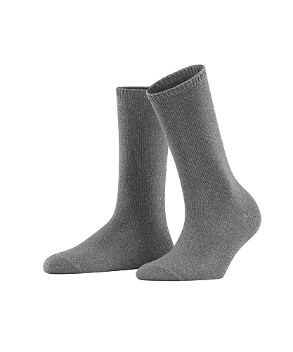 ESPRIT Damen Socken Glitter Boot Wolle Kaschmir einfarbig 1 Paar, Grau (Light Grey Melange 3390), 35-38 von ESPRIT