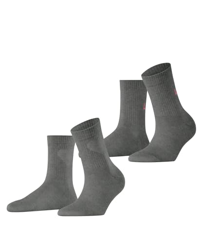 ESPRIT Damen Socken Heart & Love Multipack W Sso Baumwolle gemustert 2 Paar, Grau Light Grey 3400, 39-42 von ESPRIT