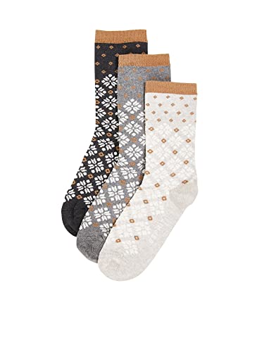 ESPRIT Damen Socken Norwegian 3-Pack W SO Baumwolle gemustert 3 Paar, Mehrfarbig (Sortiment 0010), 36-41 von ESPRIT