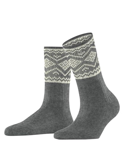 ESPRIT Damen Socken Selbu Shimmer W So Baumwolle gemustert 1 Paar, Grau Light Grey Melange 3390, 35-38 von ESPRIT