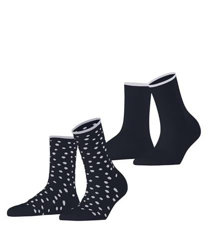 ESPRIT Damen Socken Sketched Dot Multipack W So Baumwolle gemustert 2 Paar, Blau Space Blue 6116, 39-42 von ESPRIT