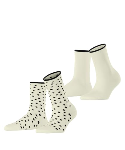 ESPRIT Damen Socken Sketched Dot Multipack W So Baumwolle gemustert 2 Paar, Weiß Off-White 2040, 35-38 von ESPRIT