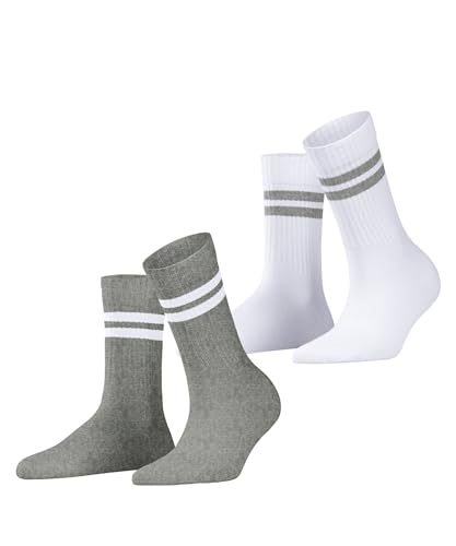 ESPRIT Damen Socken Tennis Stripe 2-Pack W SO Baumwolle einfarbig 2 Paar, Mehrfarbig (Sortiment 0010) neu - umweltfreundlich, 39-42 von ESPRIT