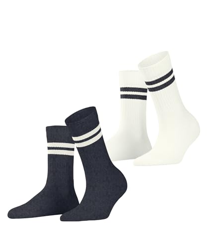 ESPRIT Damen Socken Tennis Stripe 2-Pack W SO Baumwolle einfarbig 2 Paar, Mehrfarbig (Sortiment 0020) neu - umweltfreundlich, 39-42 von ESPRIT