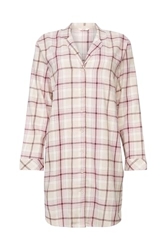 ESPRIT Damen Soft Flannel WV NW SUS ns s_ls Nachthemd, Sand 2, L von ESPRIT