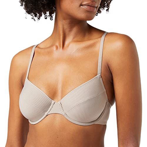 ESPRIT Damen Soft Stripes Fashion_par Underwire Bra Bügel BH, Undurchsichtige, 260/Beige, 80C von ESPRIT