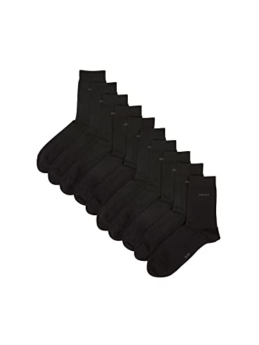ESPRIT Damen Socken Solid 10-Pack W SO Baumwolle einfarbig 10 Paar, Schwarz (Black 3000), 36-41 von ESPRIT