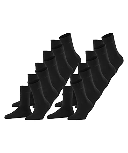 ESPRIT Damen Socken Solid 10-Pack W SO Baumwolle einfarbig 10 Paar, Schwarz (Black 3000), 36-41 von ESPRIT