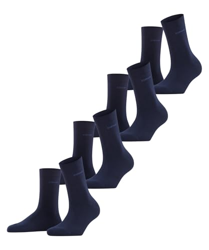 ESPRIT Damen Socken Solid W So Baumwolle einfarbig Multipack, Blau Marine 6120, 36-41 von ESPRIT